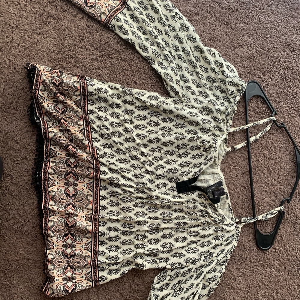 Cold shoulder boho long sleeve